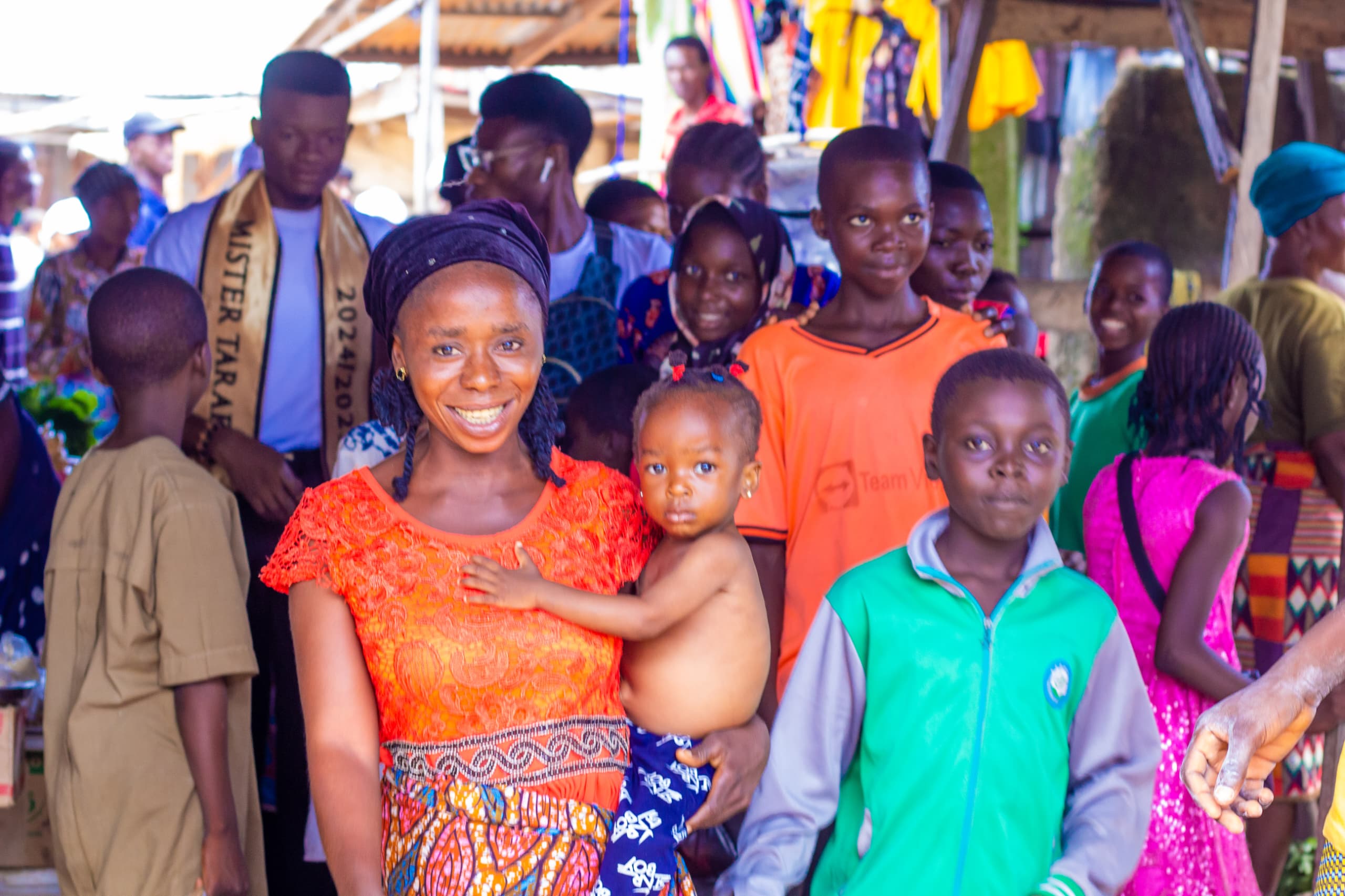 Children playing and learning
